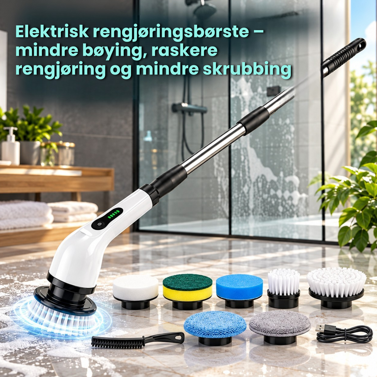 Svirro™ | Trådløs Roterende Rengjøringsbørste