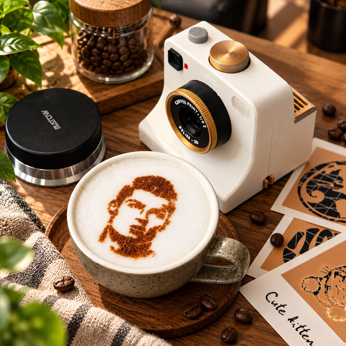 KaffeKnips™ | Lag morsomme kaffemønstre med ett enkelt trykk
