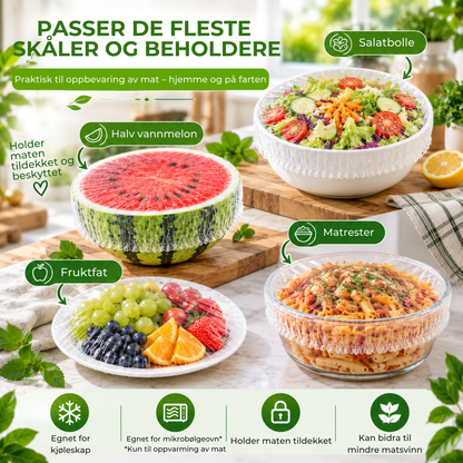 StrekkLokk™ | Elastiske matlokk for enkel oppbevaring