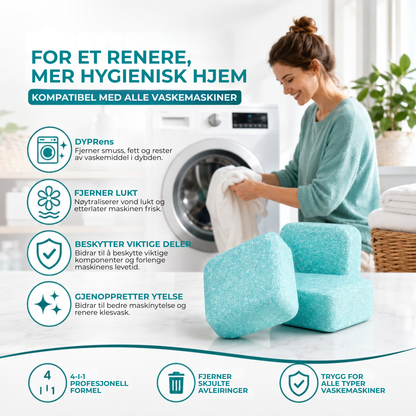 WashPure™ | Rengjøringstabletter mot lukt og dyrehår