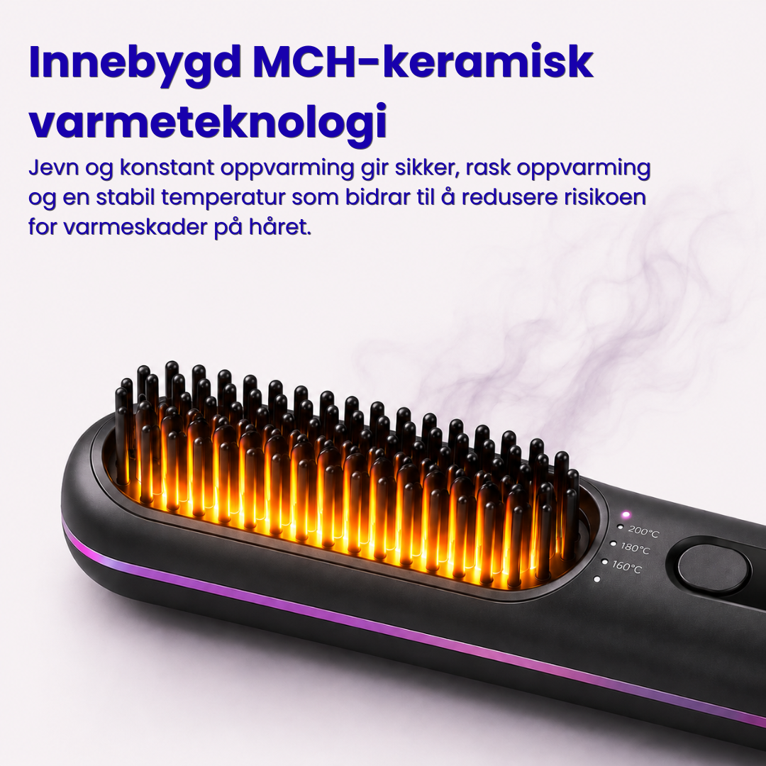 HeatBrush™ | Salonblødt Hår Når Som Helst, Hvor Som Helst
