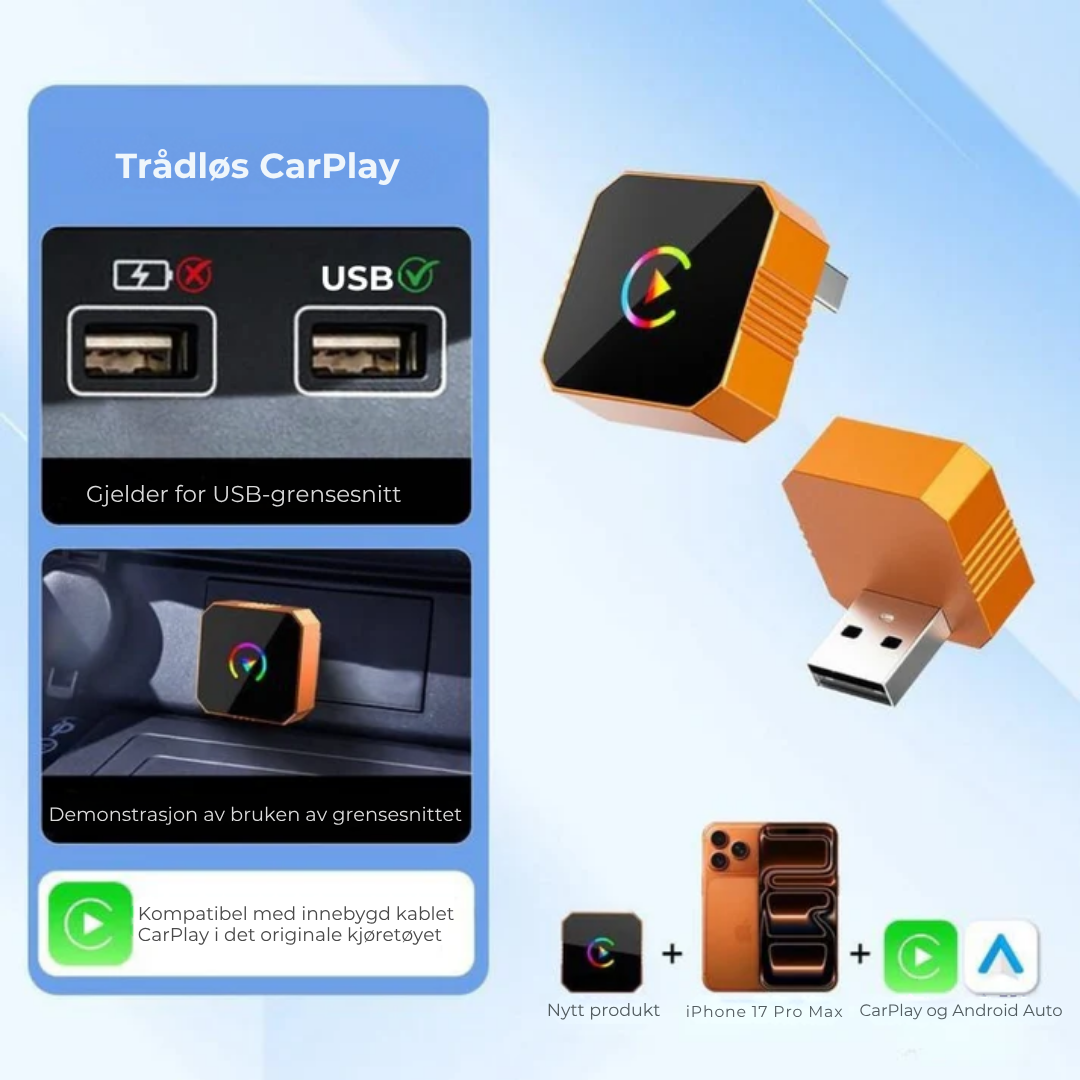 DriveSync Air | Gjør CarPlay trådløs på få sekunder