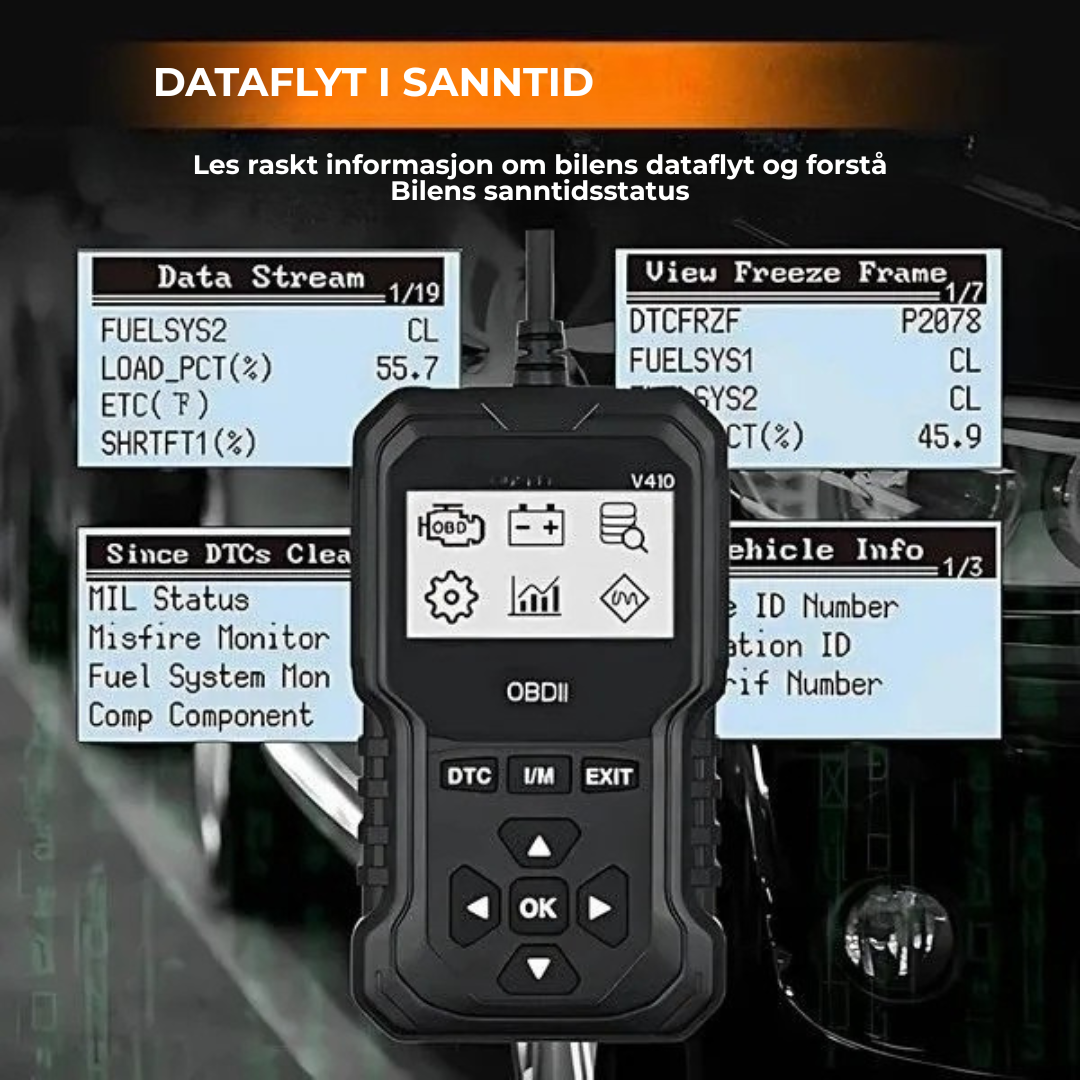 AutoScan Pro™ | OBD2 Bilscanner til Hurtig Fejlfinding og Klare Diagnoser