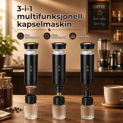 ReiseBrygger™ | 3-i-1 espressomaskin – oppladbar og selvoppvarmende