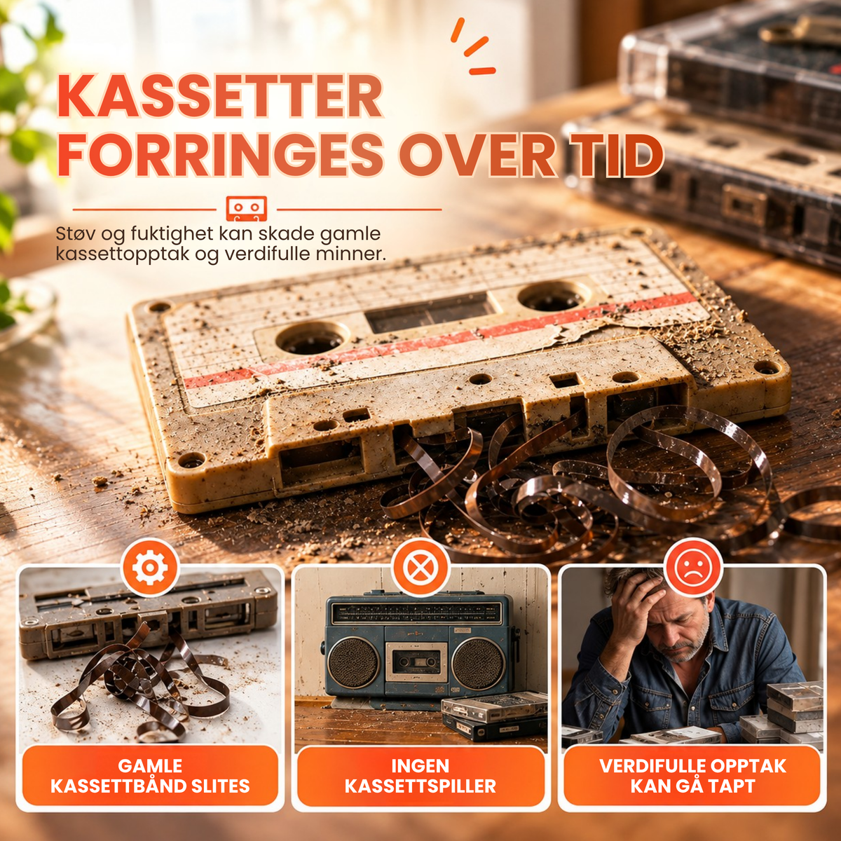 SpolTilbake | Spill av og digitaliser gamle kassetter