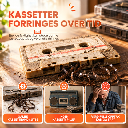 SpolTilbake | Spill av og digitaliser gamle kassetter