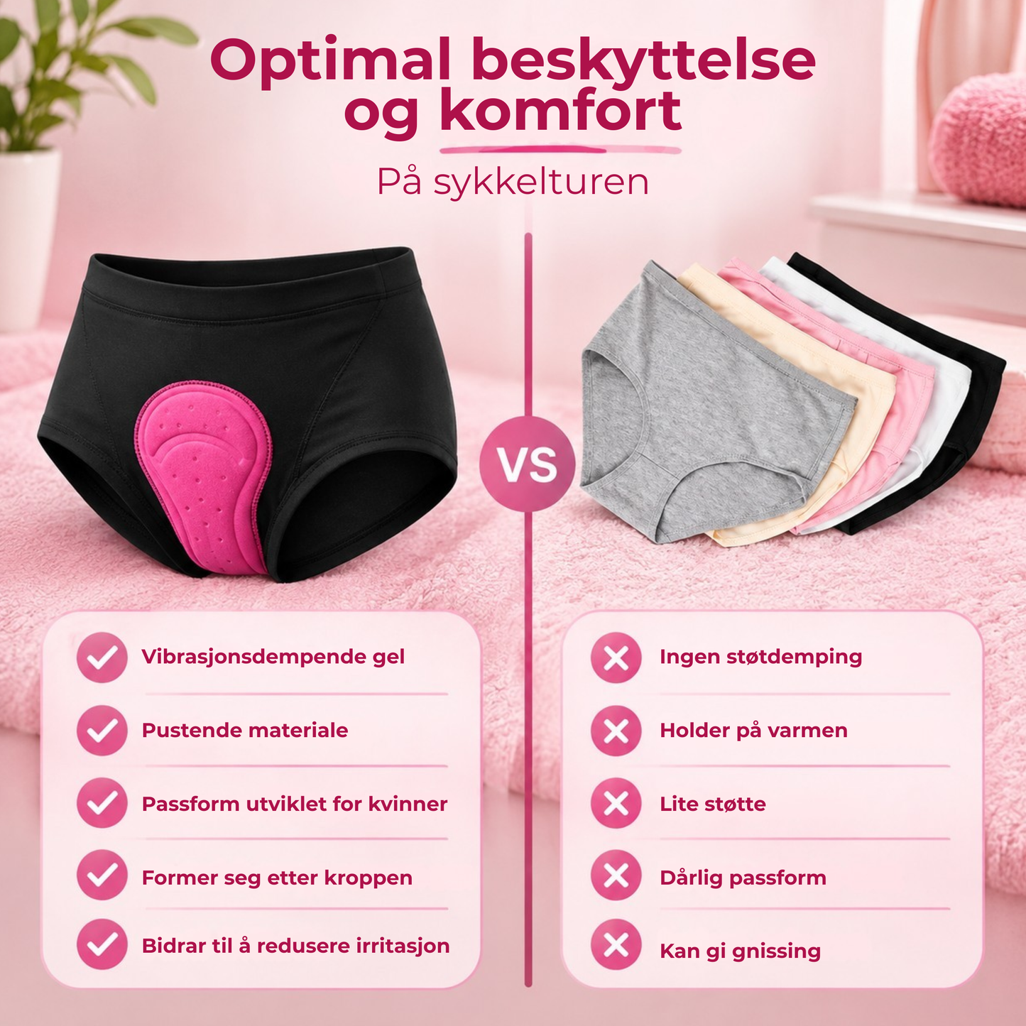 RideSoft™ | Pustende, hurtigtørkende og polstret for ekstra komfort