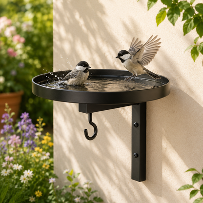 BirdBasin™ | Veggmontert fuglebad med opphengskrok