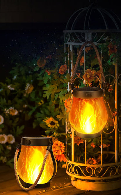 EmberGlow™ | Solcellelanterne med ekte flammeeffekt