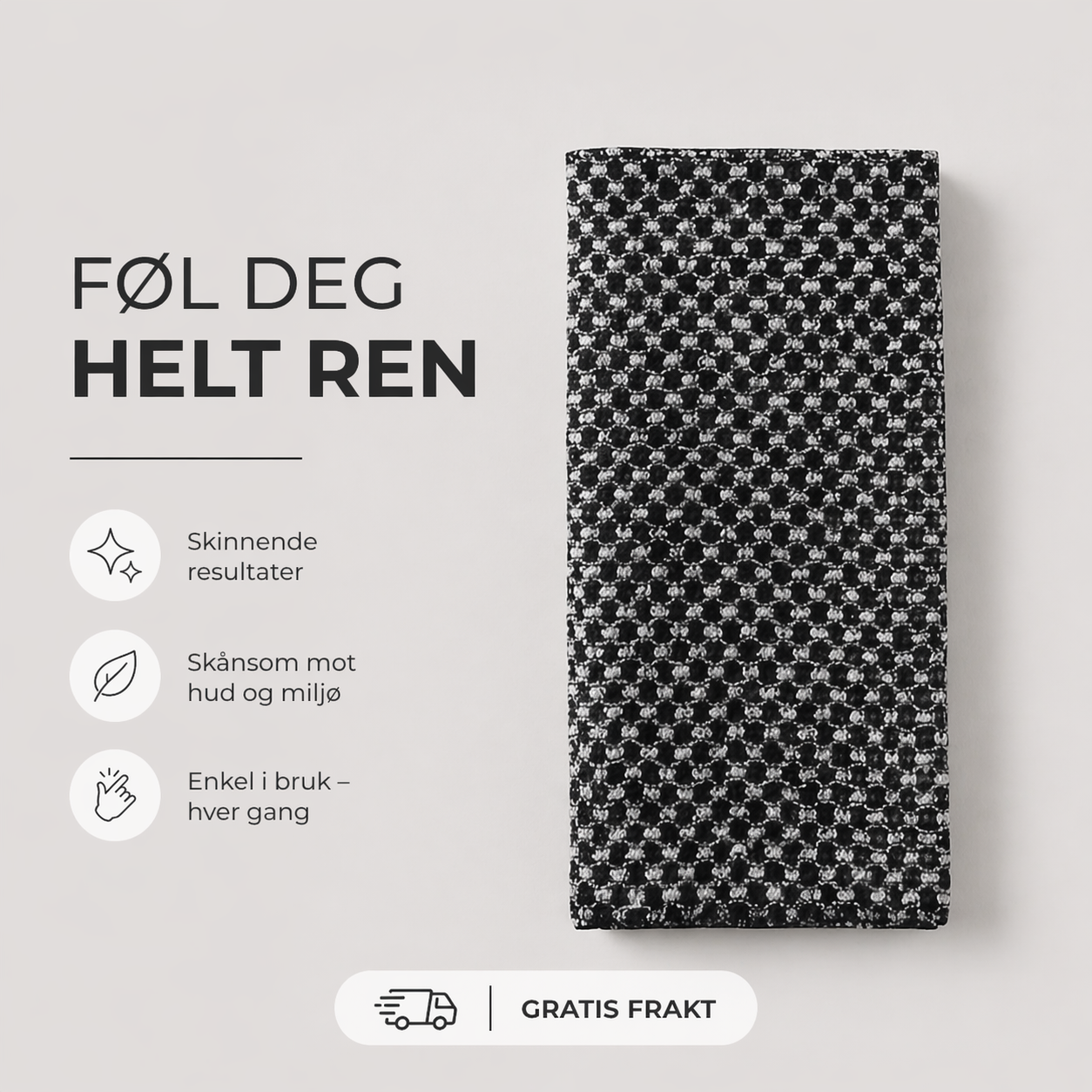 SpaKlut™ | Eksfolierende badehåndkle for silkemyk hud.