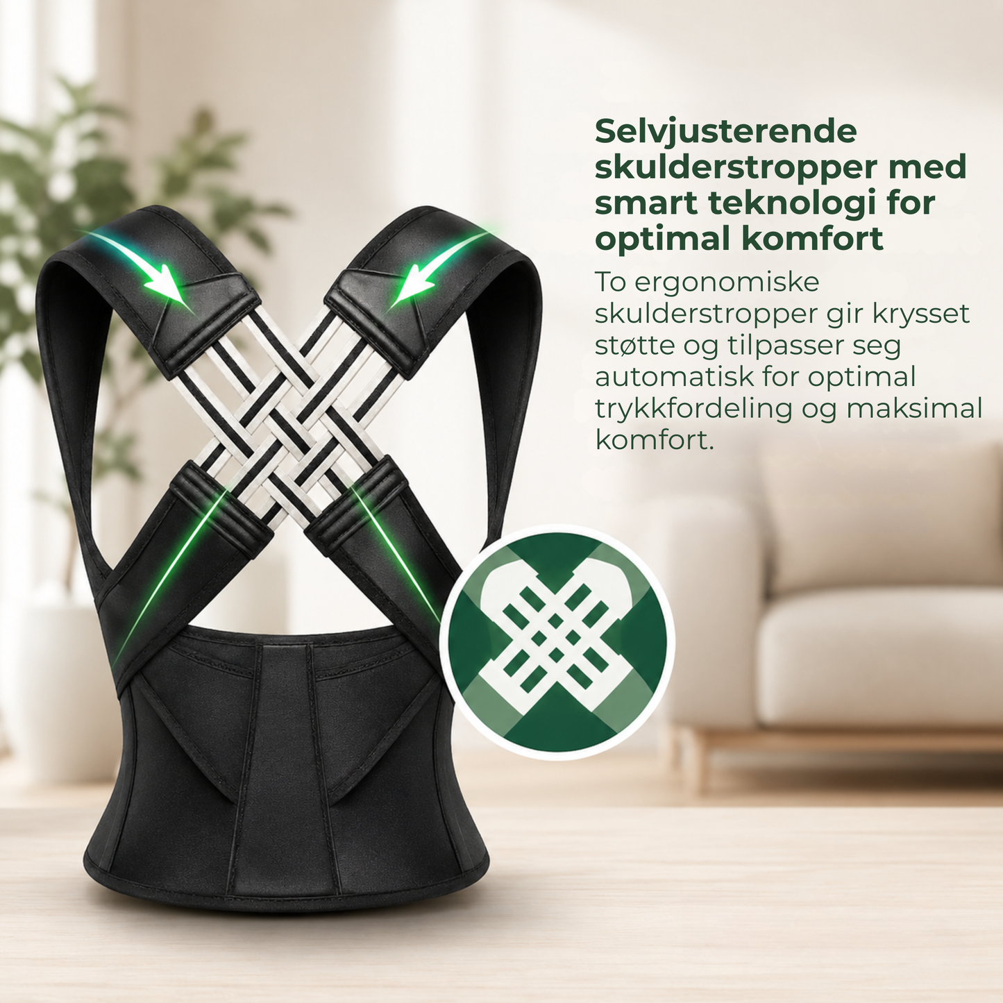 UprightFit™ | Ryggstøtte – bidrar til bedre holdning