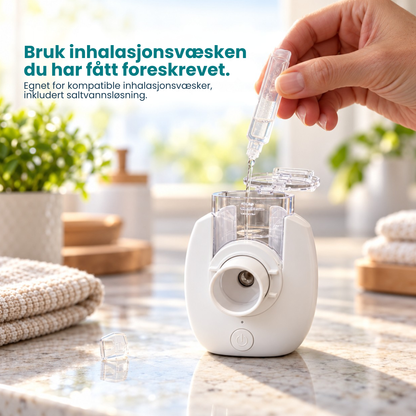 PustFri™ | Stillegående og bærbar forstøver for hele familien