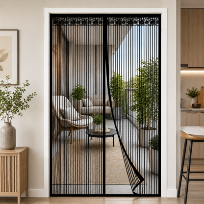 MagnetMesh™ | Sommergardin med magnetisk myggnett