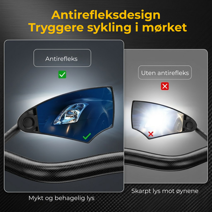 RideView™ | 360° Justerbart Bakspeil for Sykkelstyre