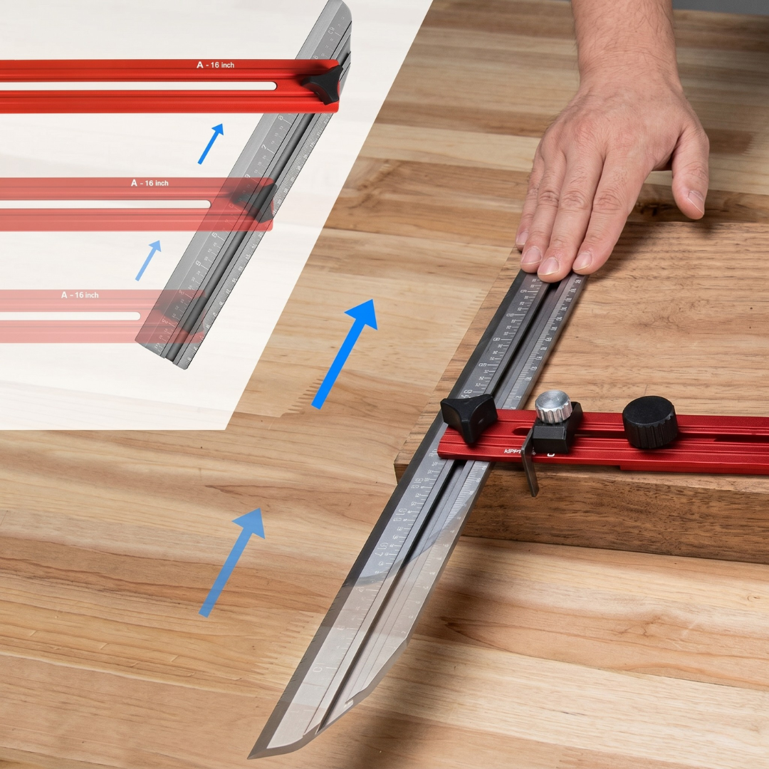 AngleStep™ | Justerbart trappetrinnsmalverktøy i aluminiumslegering