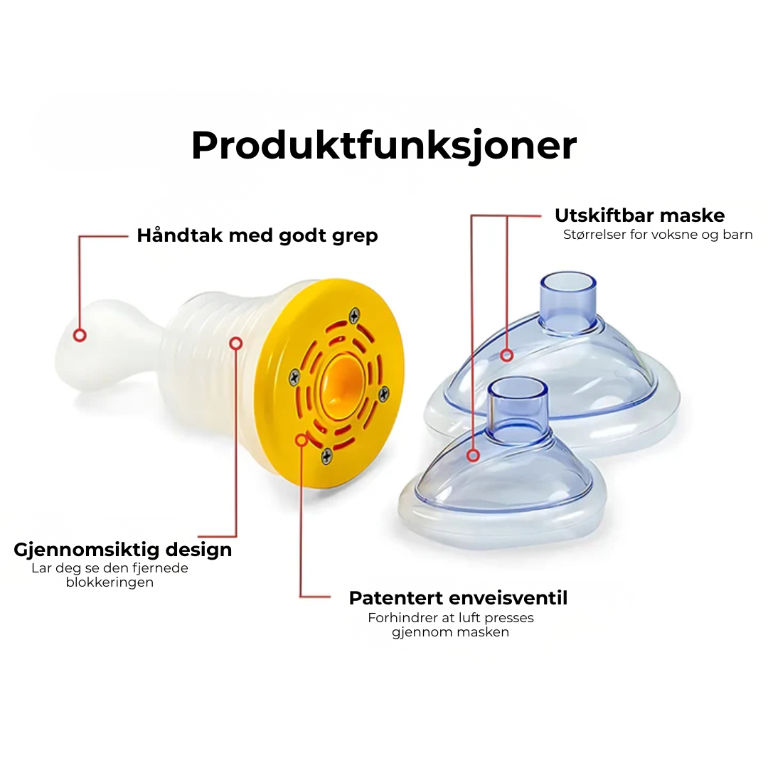 BreatheSafe™ | Gjenbrukbart nødutstyr for å åpne luftveiene