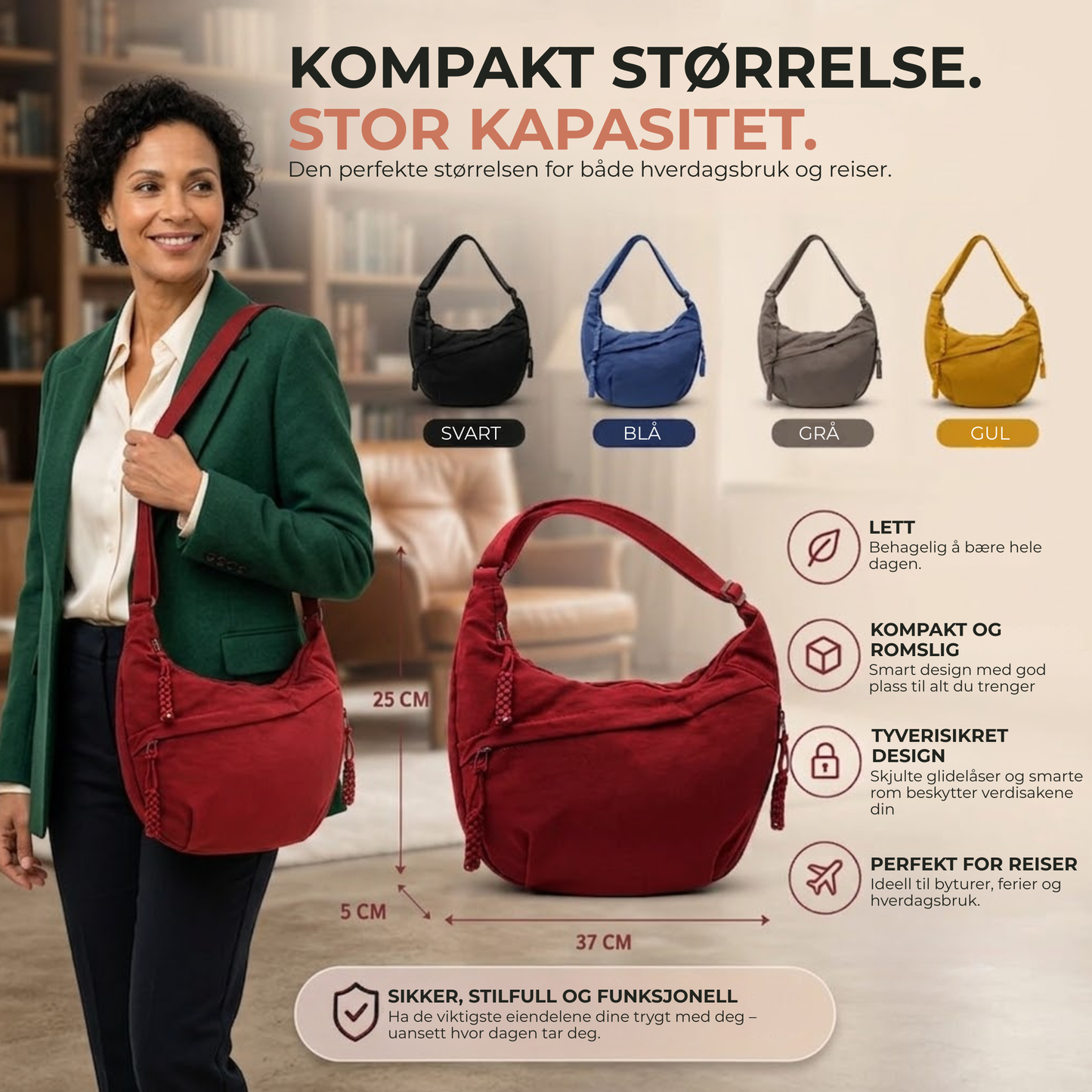 Arcelle™ | Elegant skulderveske til hverdag og fest!