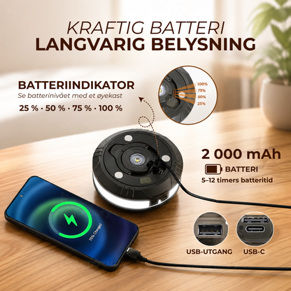 StringGlow™ | Campinglys med uttrekkbar lyslenke