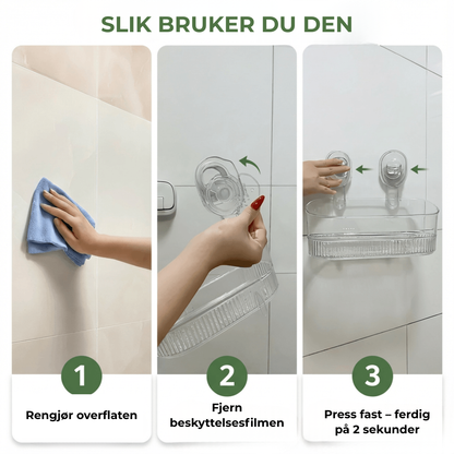 StickShelf™ | Selvklebende vegghylle uten boring for kjøkken og baderom