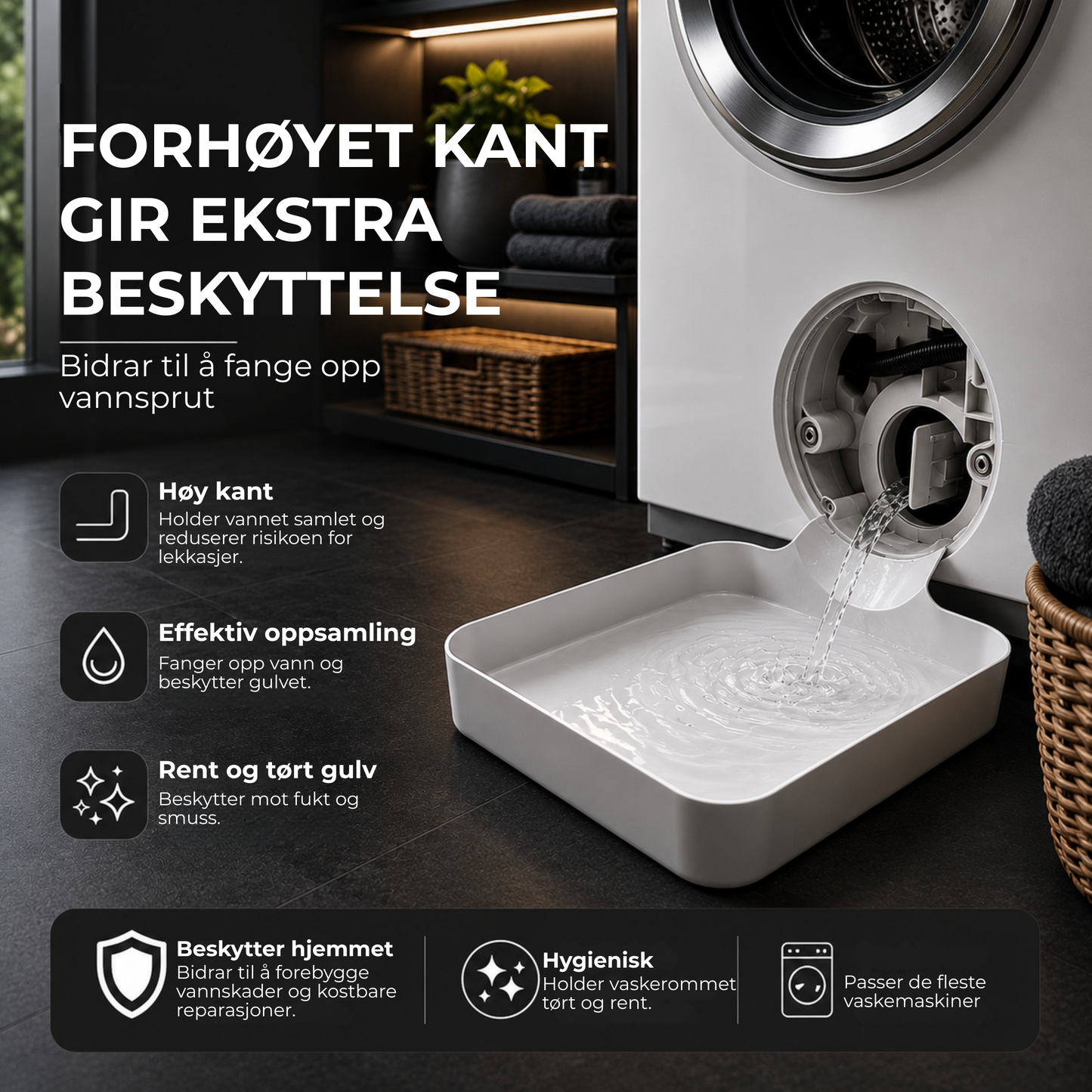 FilterTray™ | Hold gulvet tørt ved filterrengjøring