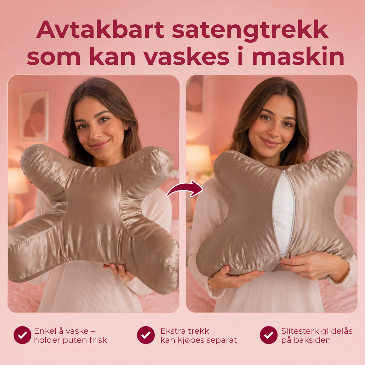 FaceRest™ | Færre putemerker, jevnere hud og bedre søvn