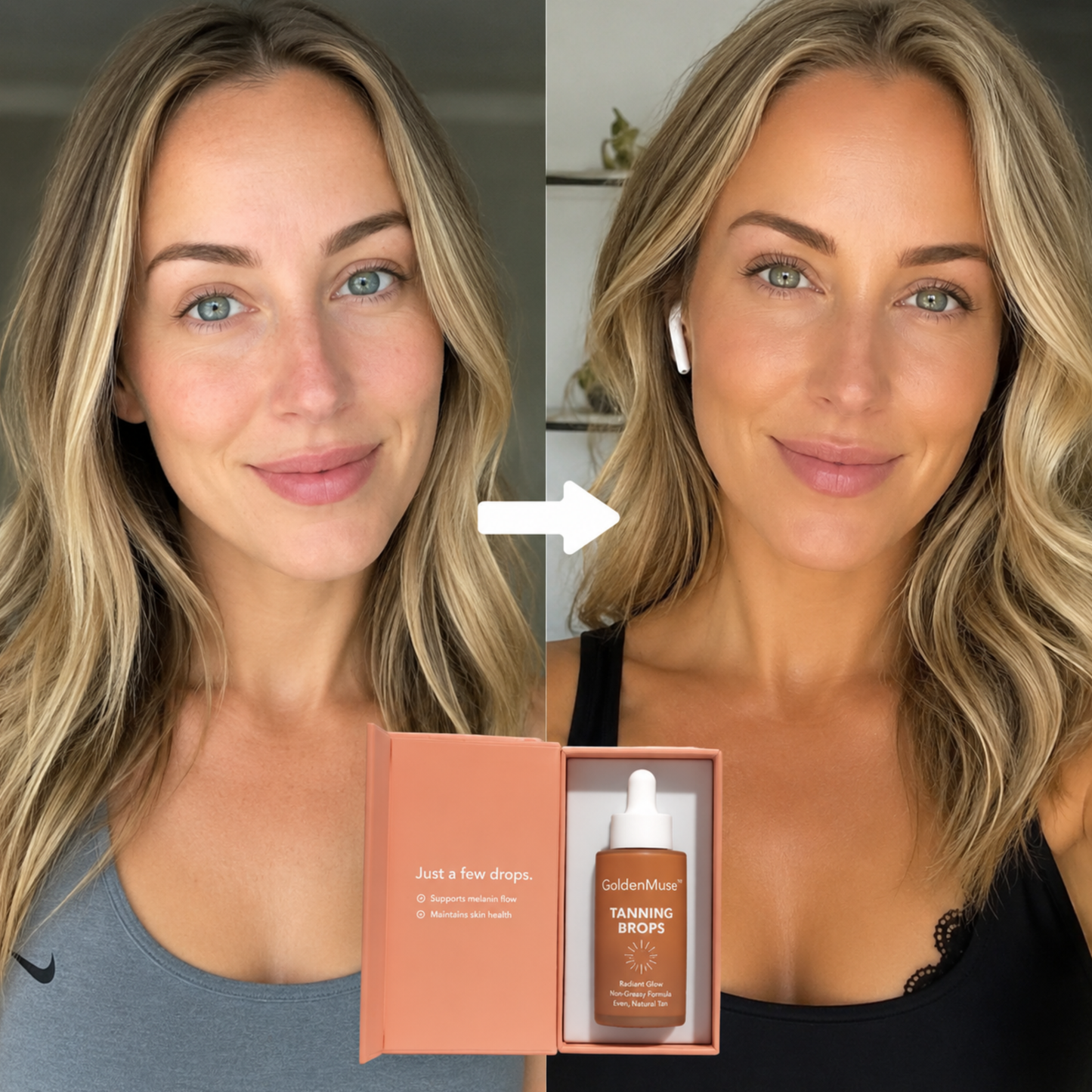 GoldenMuse™ | Få en naturlig solbrun glød på bare 3 dager!