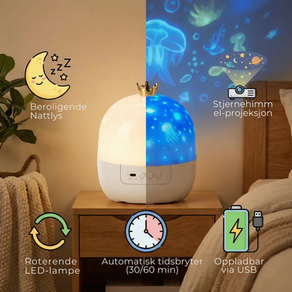 LunaSky™ Stjernehimmel Projektor | Roterende LED-lampe