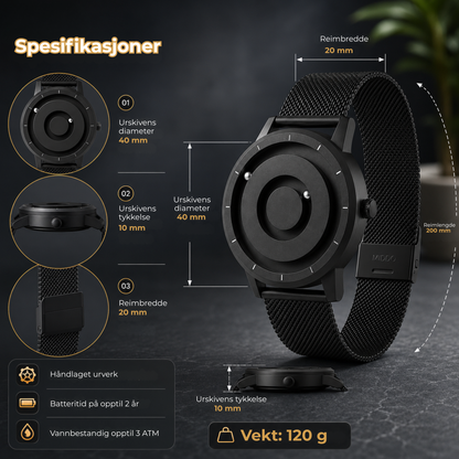OrbitWatch™ | Det unike magnetiske armbåndsuret som kombinerer kunst og tid