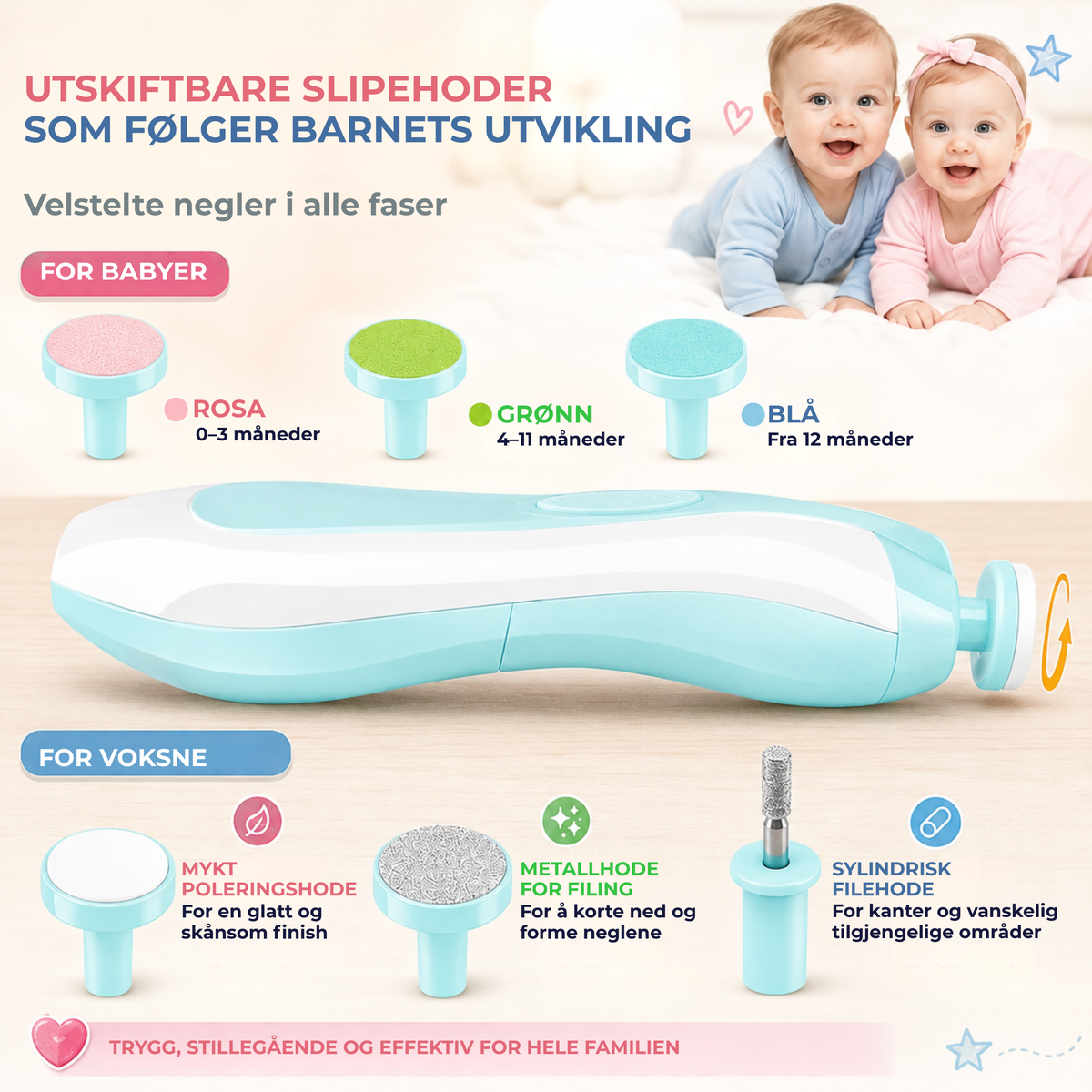 GentleFile™ | Trygg neglepleie for de aller minste fingrene