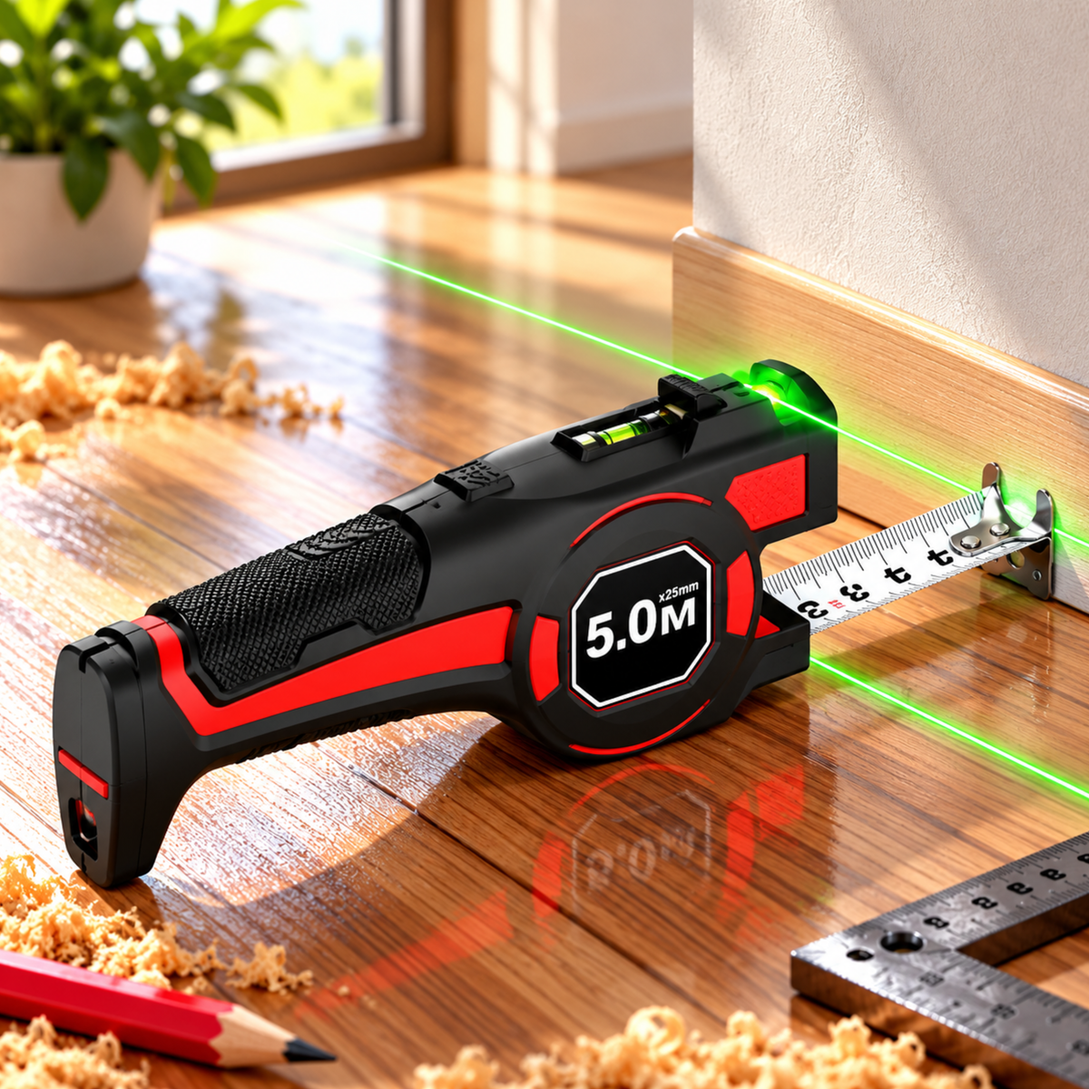 LaserMeasure 2-in-1™ | Mål, juster og få rette linjer med ett verktøy