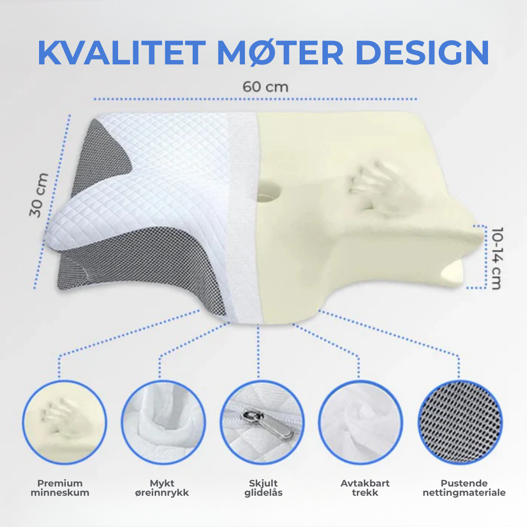 ErgoSøvn™ | Sov bedre, våkn opp uthvilt – ergonomisk støtte for nakke og rygg hele natten