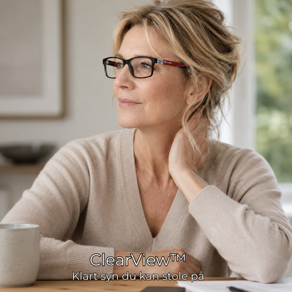 ClearView™ | Stabile lesebriller med lett innfatning og bifokale linser