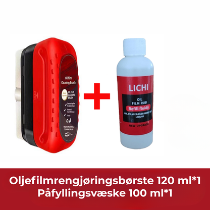 HydroGlass™ | Bilglass oljefilmbelegg-løsning og børste