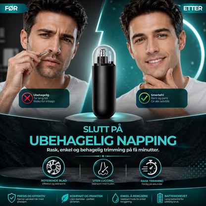 NeseTrimmer™ | Trim dem på sekunder – uten pinsett, lugging eller styr