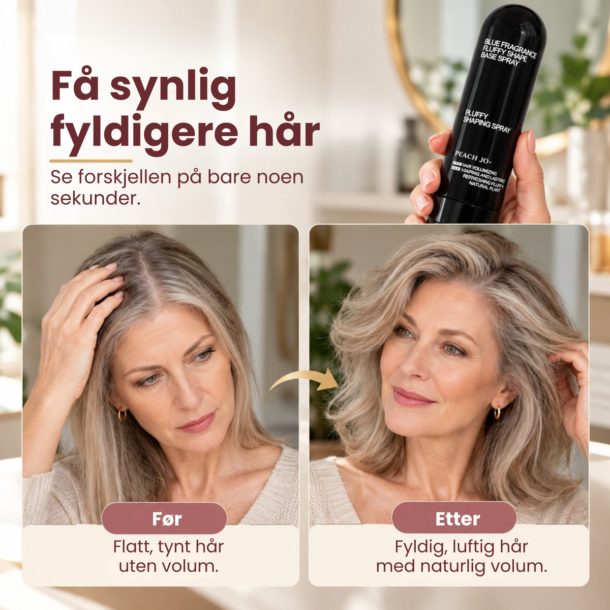 Hårbris | Mer volum og fylde uten stivt hår