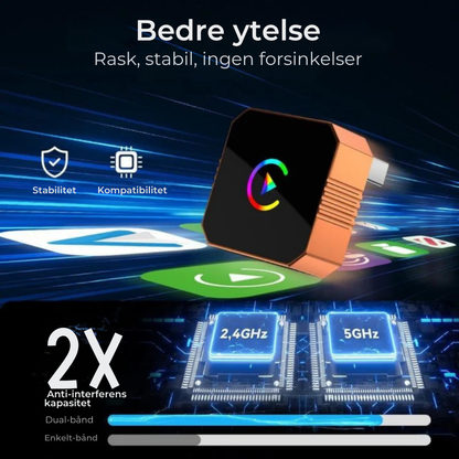 DriveSync Air | Gjør CarPlay trådløs på få sekunder