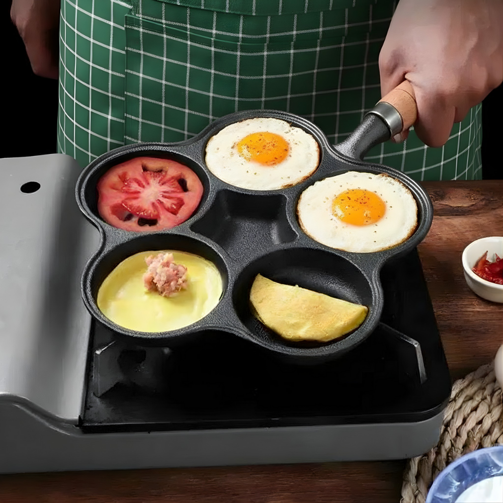 PanneRo™ | Multi-seksjon støpejern non-stick eggpanne