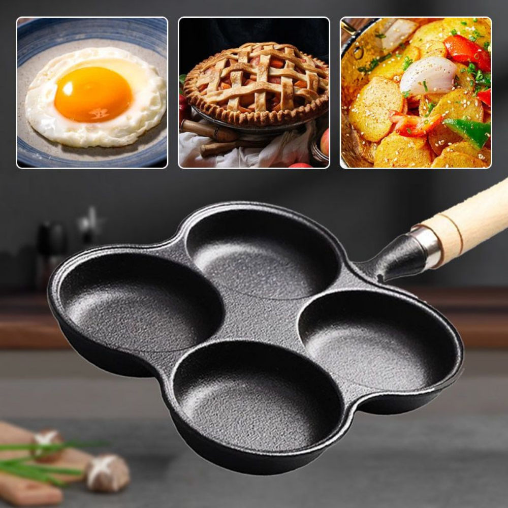 PanneRo™ | Multi-seksjon støpejern non-stick eggpanne