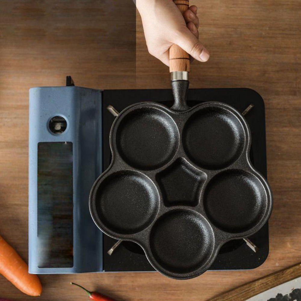 PanneRo™ | Multi-seksjon støpejern non-stick eggpanne