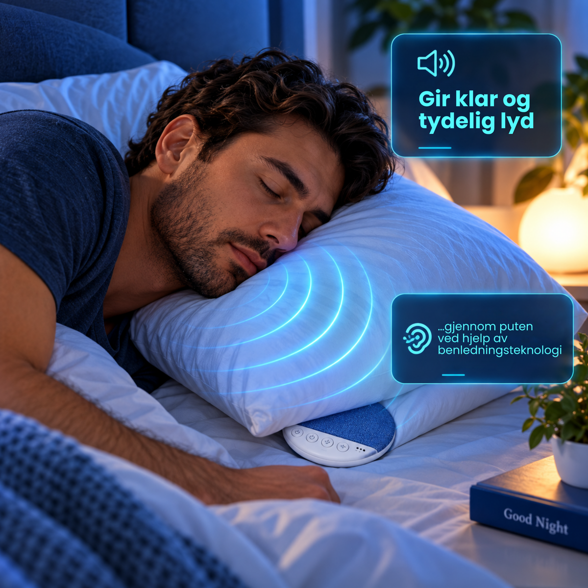 PillowSound™ | Lytt til favorittlyden din i sengen, uten ørepropper