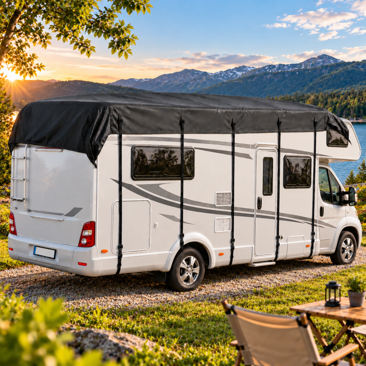 RoofGuard™ | Beskytt taket mot regn, løv og skitt – uten å dekke hele campingvognen