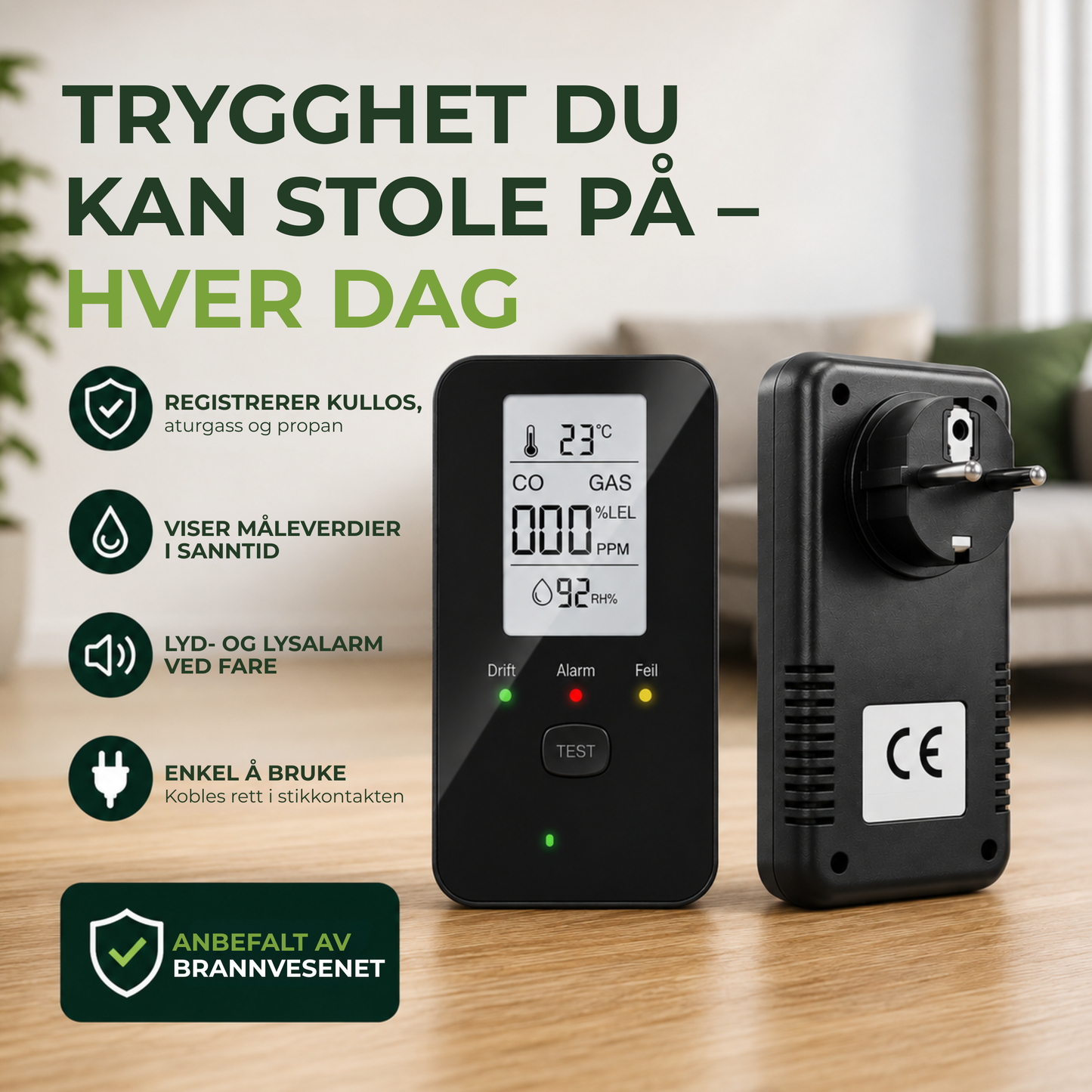 GassVarsler™ | Oppdag farlige gasser før de blir et problem