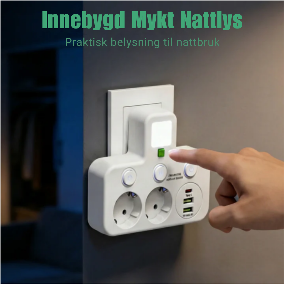 LadeHub™ | Ett vegguttak, full kontroll over alle enheter