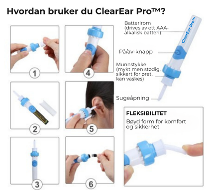 ClearEar Pro™ | Føl verden klart igjen – på under 60 sekunder