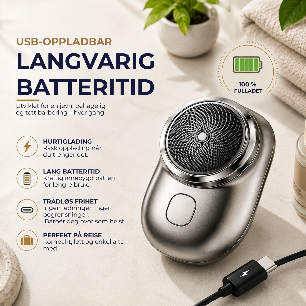 MiniBarberer™ | Kompakt barbermaskin for rask og jevn barbering