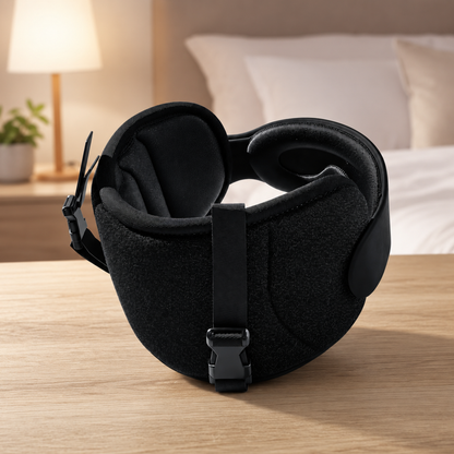 TravelRest™ | Hodestøtte med integrert sovemaske