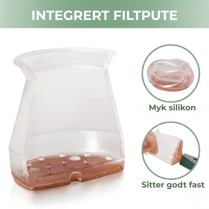 FloorGuard Caps™ | Silikonbeskyttere til stolben (16 stk)