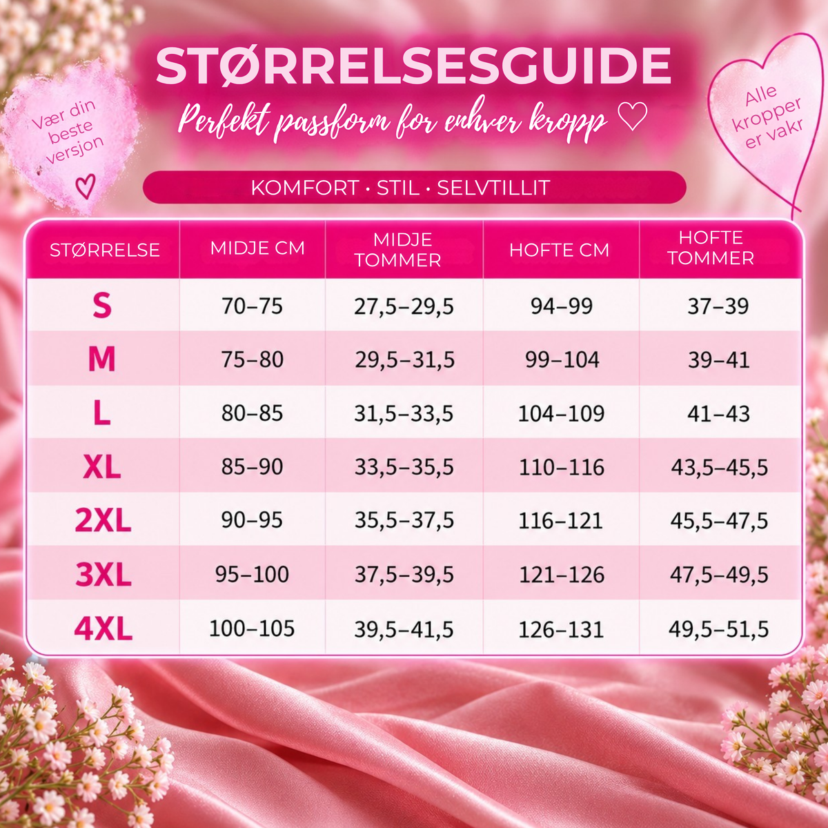 Størrelsesguide