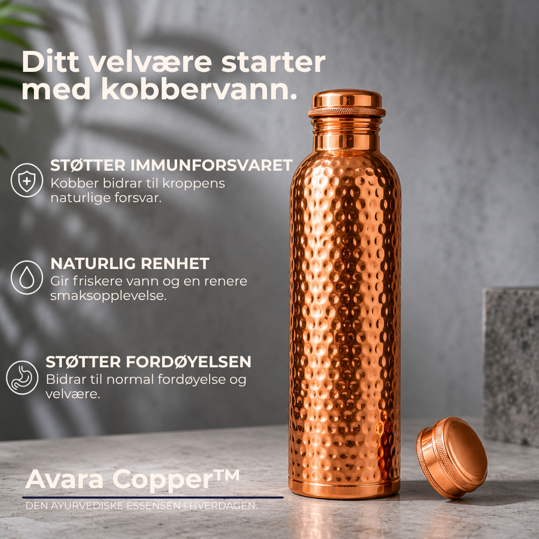 Avara Copper™ | Naturlig renset vann, uten plast