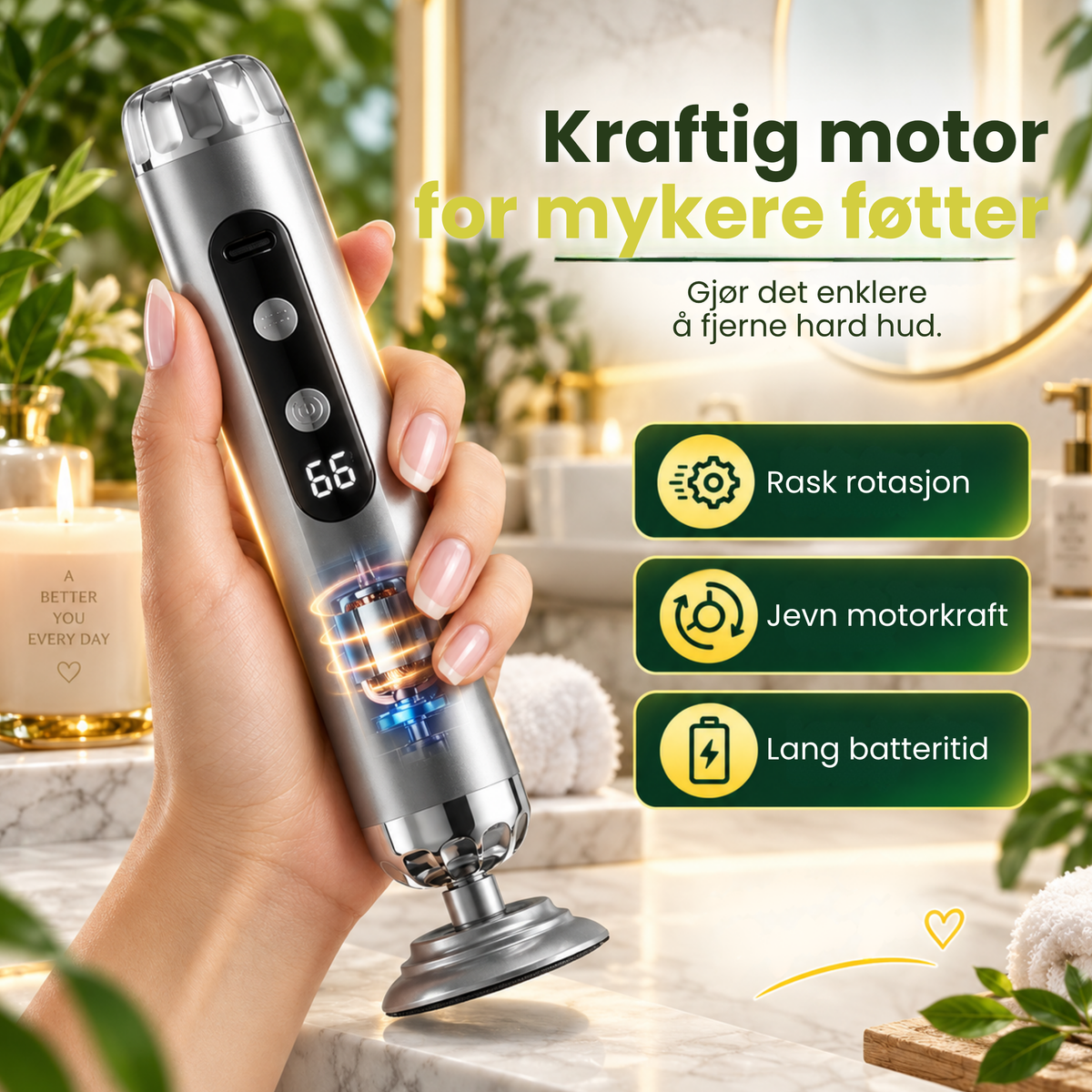 HælPusser™ | Meuleuse électrique multifonction pour les pieds à 5 vitesses